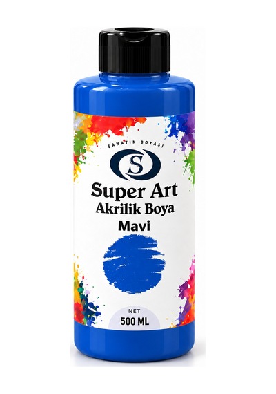 Super Art Akrilik Boya Mavi 500 Ml 1 Şişe