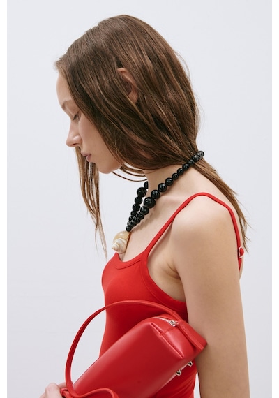 Suud Collection Kırmızı Rae Askılı Basic Elbise