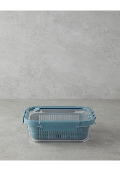 Moneta Saklama Kabı 1520 Ml Mavi Açık Ahşap