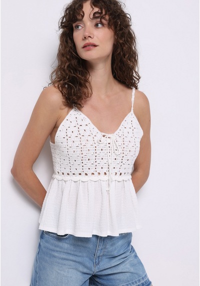 Colin's Colins Regular Fit Askılı Kadın Beyaz Atlet Cl1074538 Q1.v1 Ofw Beyaz
