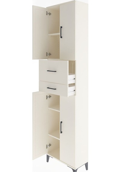 Arges Dolap 4 Raflı 2 Çekmeceli 4 Kapaklı 60x30x243 Aytaşı-ay... Aytaşı