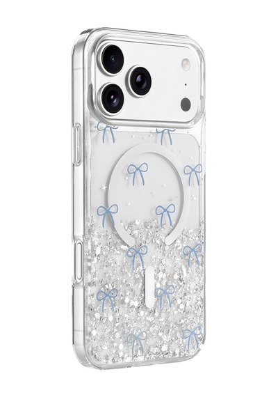 Apple iPhone Uyumlu 17 Pro & Apple iPhone Uyumlu 18 Pro Kılıf Kamera Korumalı Magsafe Özellikli Simli Şık Misk Kapak Desen 3