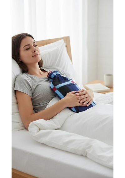 Tam Kılıflı Sıcak Su Torbası 1.8l - Peluş Kılıflı Termofor Çok Renkli