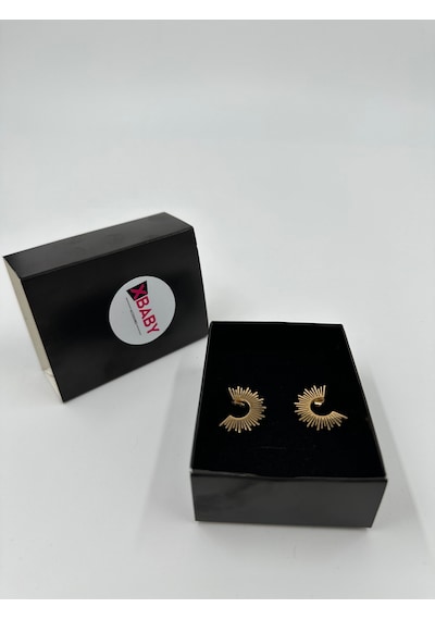 Xbaby Güneş Desenli Gold Küpe Çok Renkli