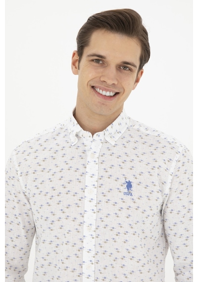 U.s. Polo Assn. Erkek Açık Mavi Gömlek Desenli 50288374-vr003 Açık Mavi
