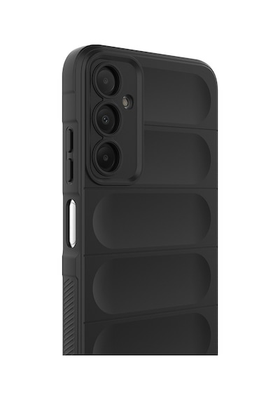 Samsung Uyumlu GalaxyA16 Kılıf Kamera Korumalı Esnek Silikon Parmak Şeritli Celikaksesuar Koyu Yeşil