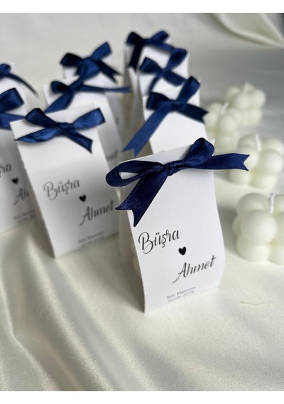 Bernami Mumluk Şamdanpinterest 50 Adet Lacivert Kurdeleli Kağıt Bubble Mum Söz, Nişan, Nikah, Kına Ve Bebek Hediyelik Diğer