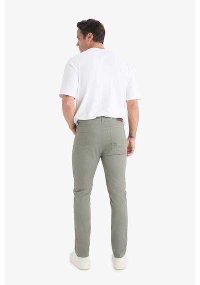 Defacto Slim Fit Dar Kesim Dar Paça Dokulu Pantolon E7959ax25augr169 Gri