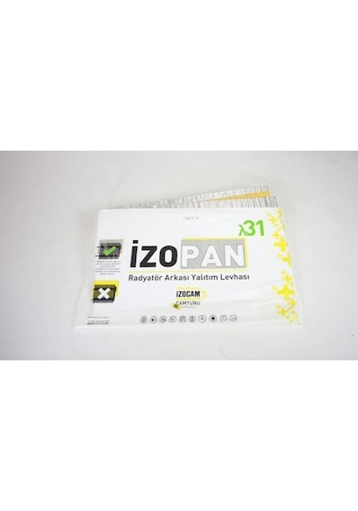 İzocam 2'li Folyolu Kalorifer-radyatör-soba Arkalığı İzopan 15mmx55cmx90cm