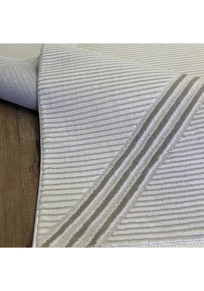 Hoom Rugs Gusto 1348a Bej Krem Modern Halı Mikrofiber Polyester Hav Vermez Spor Saçaklı Halı Bej - Krem