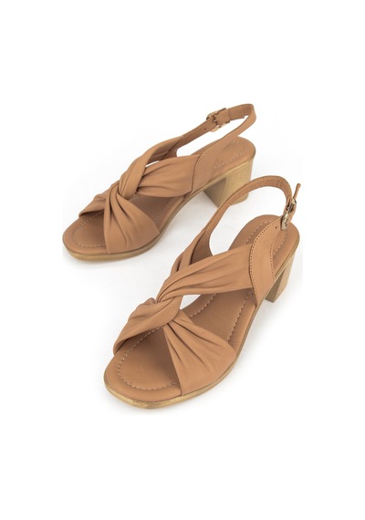 Ziya Kadın Hakiki Deri Topuklu Sandalet 1611020z2213 Camel 1411020z2213 314 36
