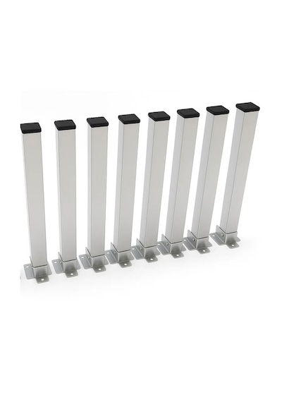 8li Katlanır Metal Yer Sofrası Ayağı Yer Masası Ayağı 20 Cm Gri