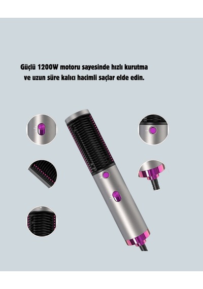 Sıcak Hava Fırçası Saç Kurutma Düzleştirme Ve Şekillendirme