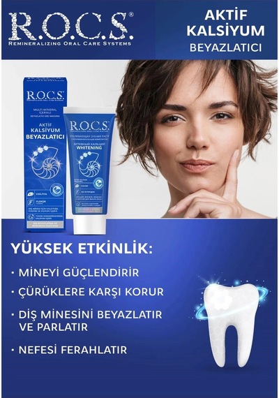 R.o.c.s. Aktif Kalsiyum Beyazlatıcı Diş Macunu 94gr