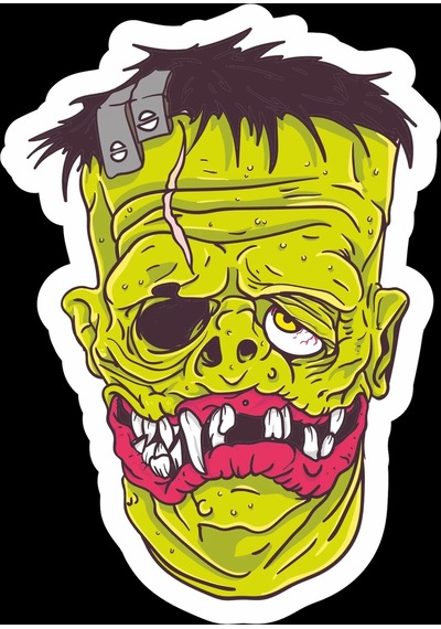 Zombi 6 Sticker 10x10 Cmrenkli Sticker