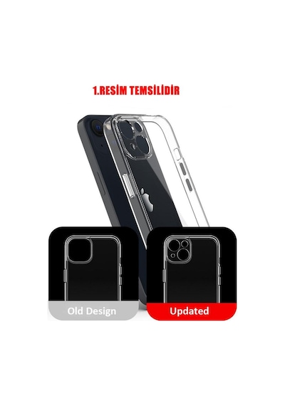 Apple Uyumlu iPhone 14 Plus Kamera Korumalı Soket Şeffaf Kılıf