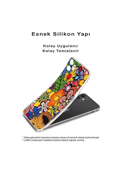 Samsung Galaxy Uyumlu A25 İle Retro Color 2 Kamera Korumalı Şeffaf Kılıf