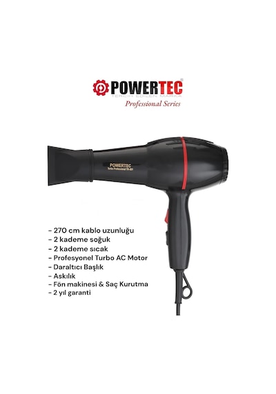 Powertec TR-801 Profesyonel Fön Makinesi