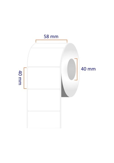 Eko Termal Terazi Etiketi 58mm X 40mm Ruloda 500 Adet 40mm Kuka Çapında Direk Termal Transfer Etiketi Diğer