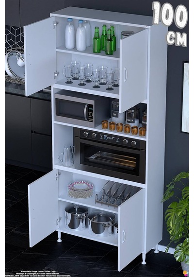 Bade 100 Cm Fırın Dolabı 4 Kapaklı Açık Raflı Çok Amaçlı Mutfak Kiler Dolabı Banyo Dolabı Boy Dolabı Beyaz Bade 100 Cm Fırın Dolabı 4 Kapaklı Açık Raflı Çok Amaçlı Mutfak Kiler Dolabı Banyo Dolabı Boy Dolabı Beyaz