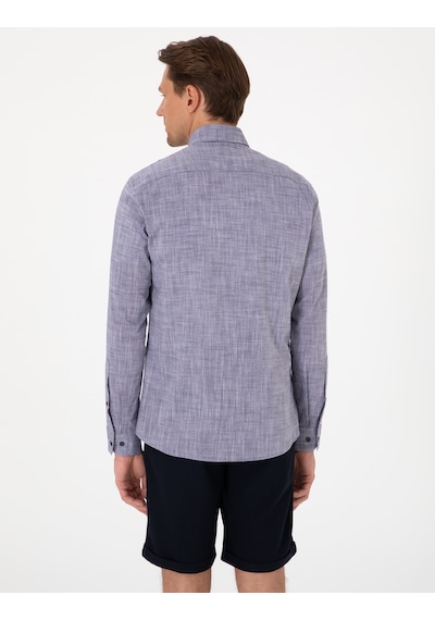 Pierre Cardin Erkek Lacivert Gömlek Desenli 50307025-vr033 Lacivert