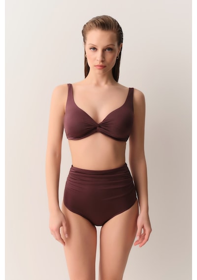 Suwen Önü Burgulu Balenli Bikini Üst Sbn26570c080 Mürdüm 38