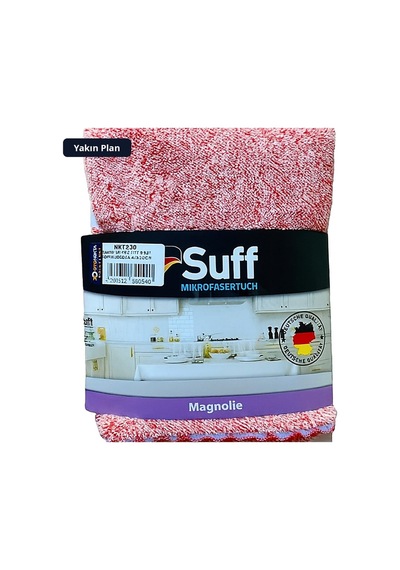 Trobus Mikrofiber Cam Silme Bezi Kurulama Havlusu 40x40 Cm Kırmızı Beyaz