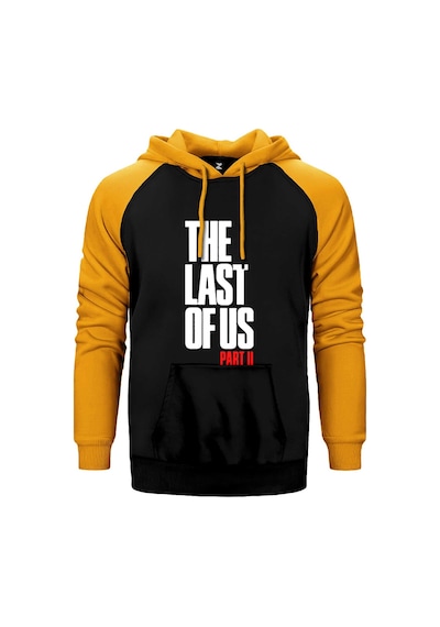 The Last Of Us Part 2 Yazı Sarı Renk Reglan Kol Kapşonlu Sweatshirt Sarı