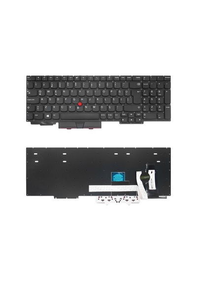 Lenovo Uyumlu Thinkpad E15 Gen 4 21e60076tx, E15 Gen 4 21e600dstx Klavye Tr Siyah