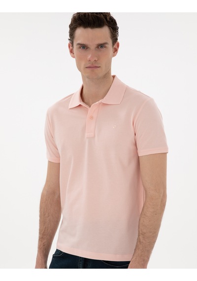 Pierre Cardin Erkek Pudra Tişört Basic 50302561-vr042 Pudra
