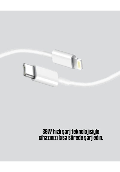 Aşırı Şarj Ve Pil Koruması İle Akıllı Çipli Lightning Kablo 1. 2m