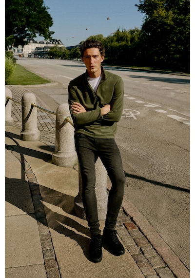 AC&Co / Altınyıldız Classics Ekstra Slim Fit Riss Pamuklu Esnek Denim Jean Erkek Kot Pantolon Antrasit