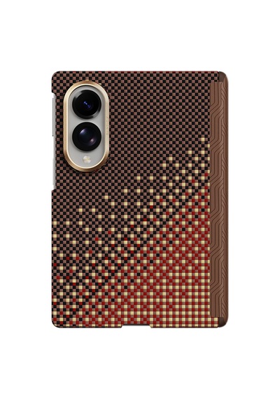 Galaxy Z Fold 8 Uyumlu Kılıf M-safe Özellikli Raptic Aramid Skinpro Serenity Serisi Kapak Kahverengi