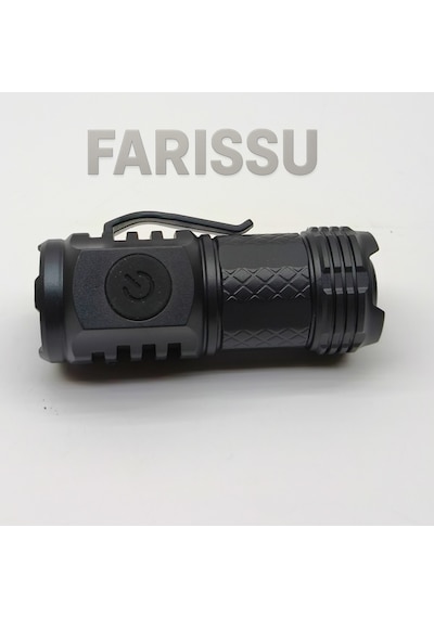 3 Led'li Güçlü Mini El Feneri Şarj Edilebilir Type-c Siyah