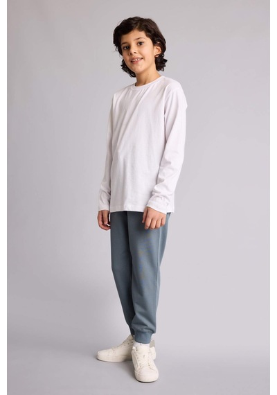 Defacto Regular Fıt Sweatshirt Kumaşı Pantolon Erkek Çocuk G0866a826spgr314 Gri-gr314