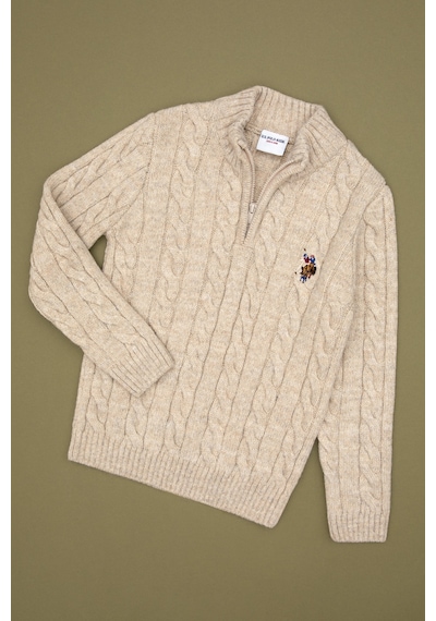 U.S. Polo Assn. U.s. Polo Assn. Erkek Çocuk Taş Kazak /triko 50315628-vr049 Taş Rengi