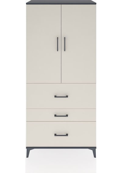 Hyperion Dolap Tek Raflı 3 Çekmeceli Tek Askılı 88x44x195 Antrasit-aytaşı Antrasit Hyperion Dolap Tek Raflı 3 Çekmeceli Tek Askılı 88x44x195 Antrasit-aytaşı Antrasit