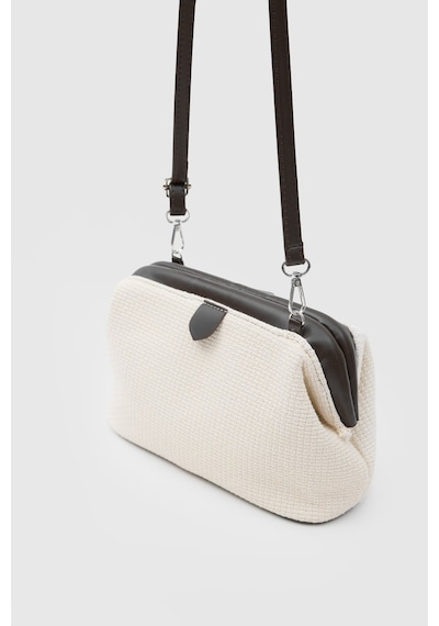 Shule Bags Cois Naturel Burslu Çapraz Çanta Krem