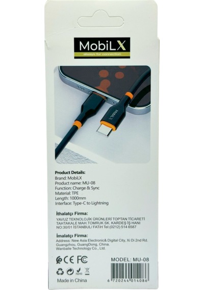 Mobilx Mu-08 27w Pd Silikon Type-c To Lightning Hızlı Şarj Ve Data Kablosu 1m