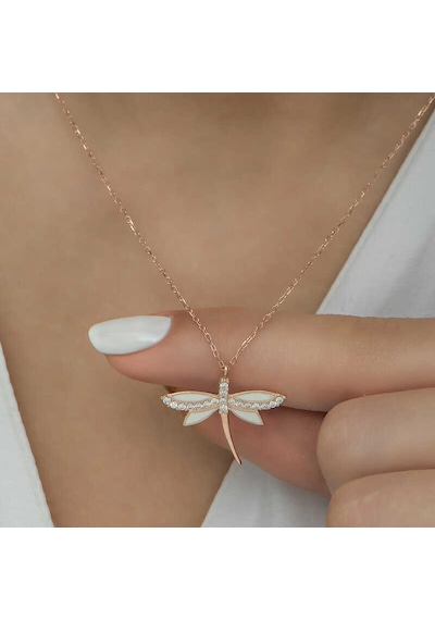 Gümüş Rose Yusufçuk Bayan Kolye Rose