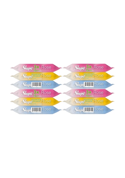 Sleepy Islak Havlu Cep Mendil 180 Yaprak 12 Li Set Rose/garden 12'li Set