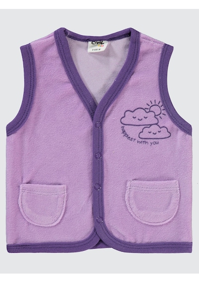 Civil Baby Kız Bebek Yelek 6-18 Ay Lila Lila