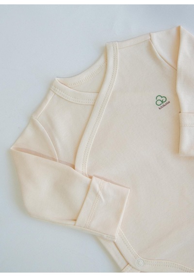 Kitikate Organik New Basic Uzayan Kruvaze Uzun Kol Body Natural Naturel