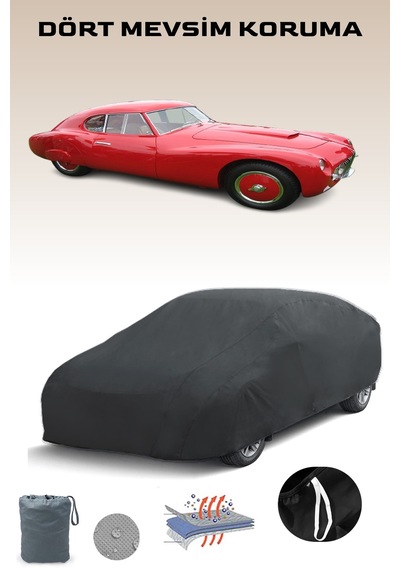 Siyah Fiat 8v 1952 - 1954 Araba Brandası, Oto Örtüsü, Araba Çadırı Siyah