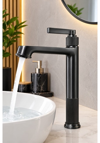 Valtemo Retro Çanak Lavabo Bataryası Art Gray Antrasit