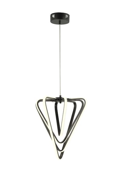 Üçgen 4'lü Oturma Odası Led Avize 9603-t18-6t-hz Siyah
