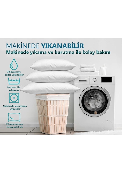 5 Adet Antialerjik 50x70 Boncuk Slikon Yastık 1000 G
