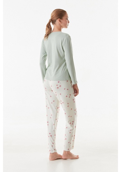 Fullamoda Yazı Baskılı Bisiklet Yaka 2 Li Pijama Takımı 24mıcg631216548-su Yeşili SU YEŞİLİ Fullamoda Yazı Baskılı Bisiklet Yaka 2 Li Pijama Takımı 24mıcg631216548-su Yeşili SU YEŞİLİ