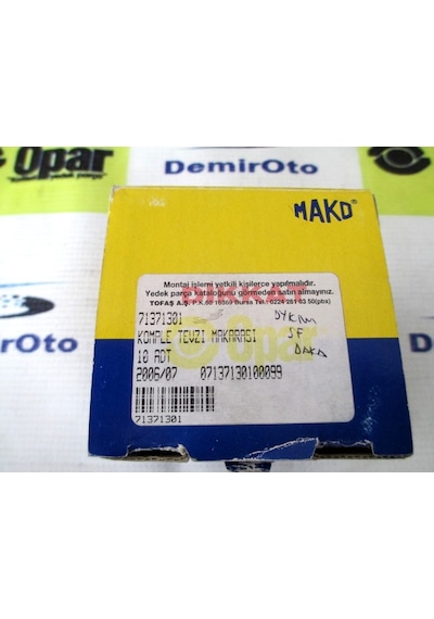 71371301 Tevzi Makarasi Dogan Slx-Kartal Slx-Sahin Opar/Mako 404411564
