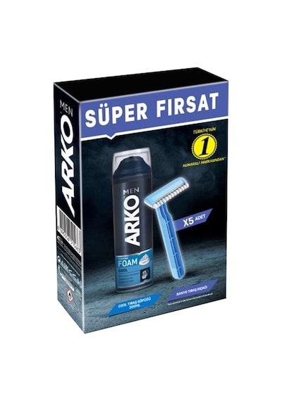 Arko Men Banyo 5 Adet + Cool Köpük Pro 200ml 12 Li Set